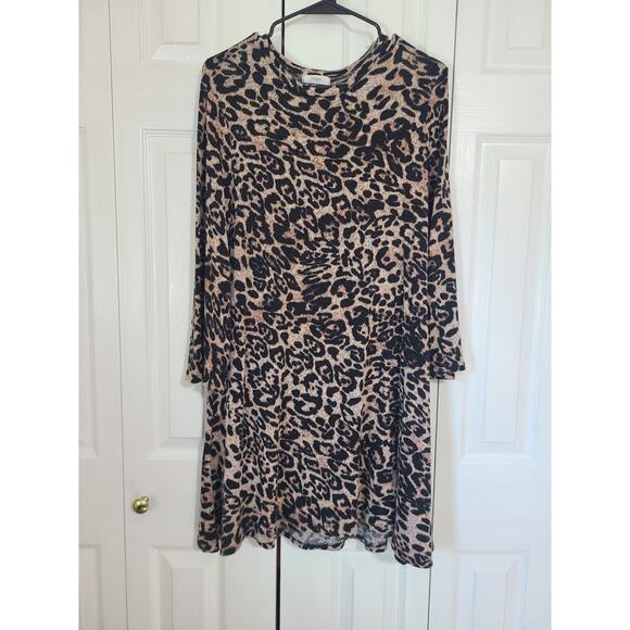 Cherish large women's leopard print dress - Picture 1 of 7